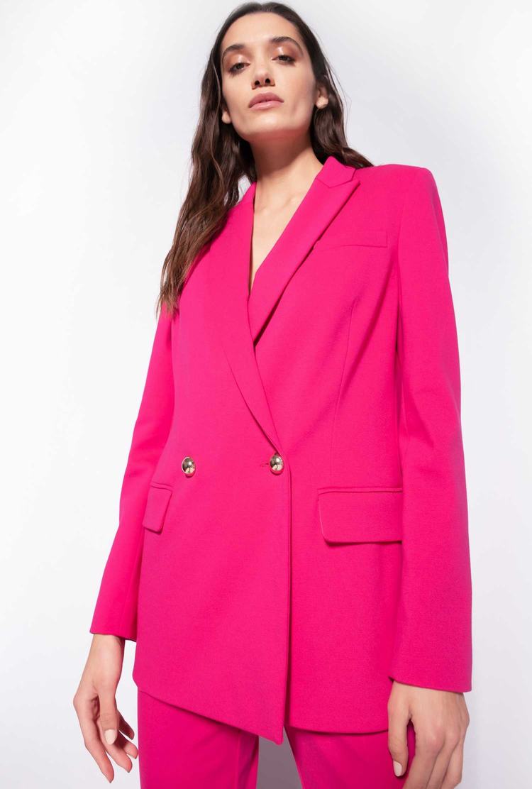 Fuchsia Women's Pinko Milano-knit Blazers | Ireland-21036479