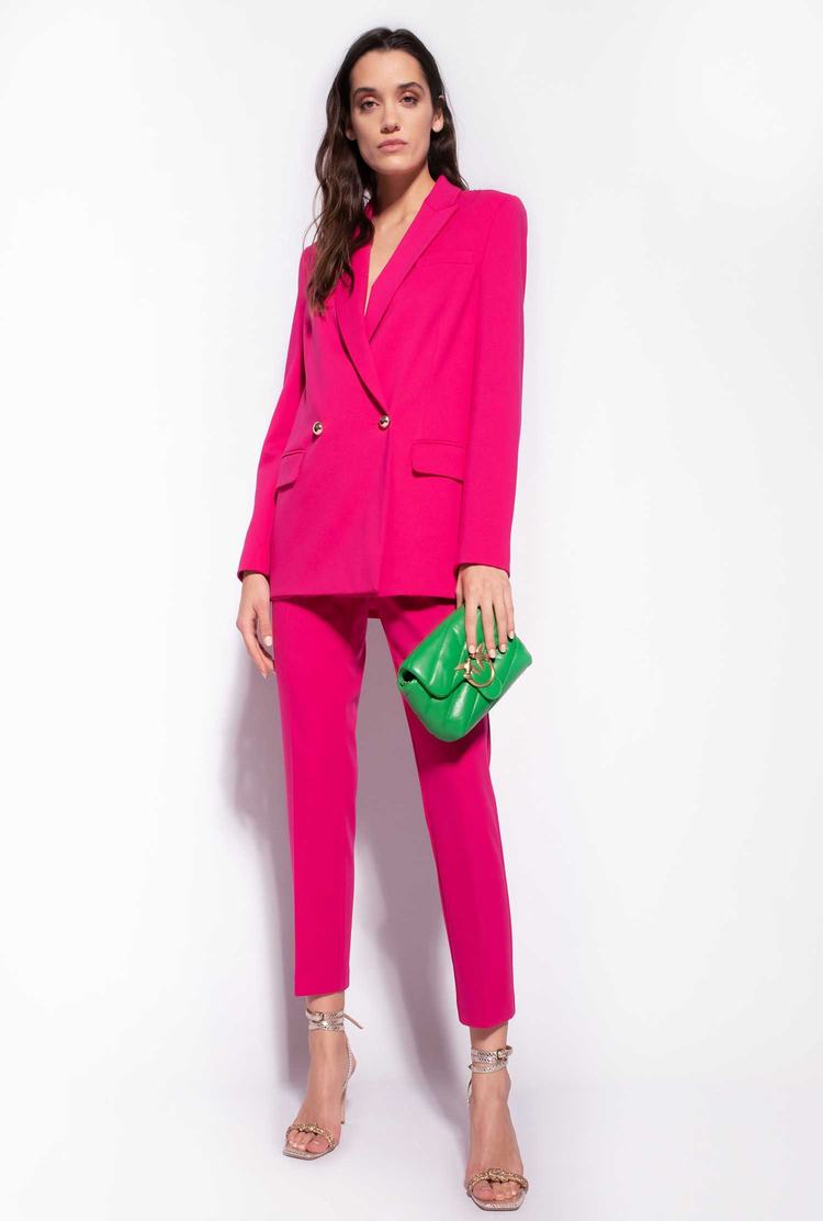 Fuchsia Women's Pinko Milano-knit Blazers | Ireland-21036479