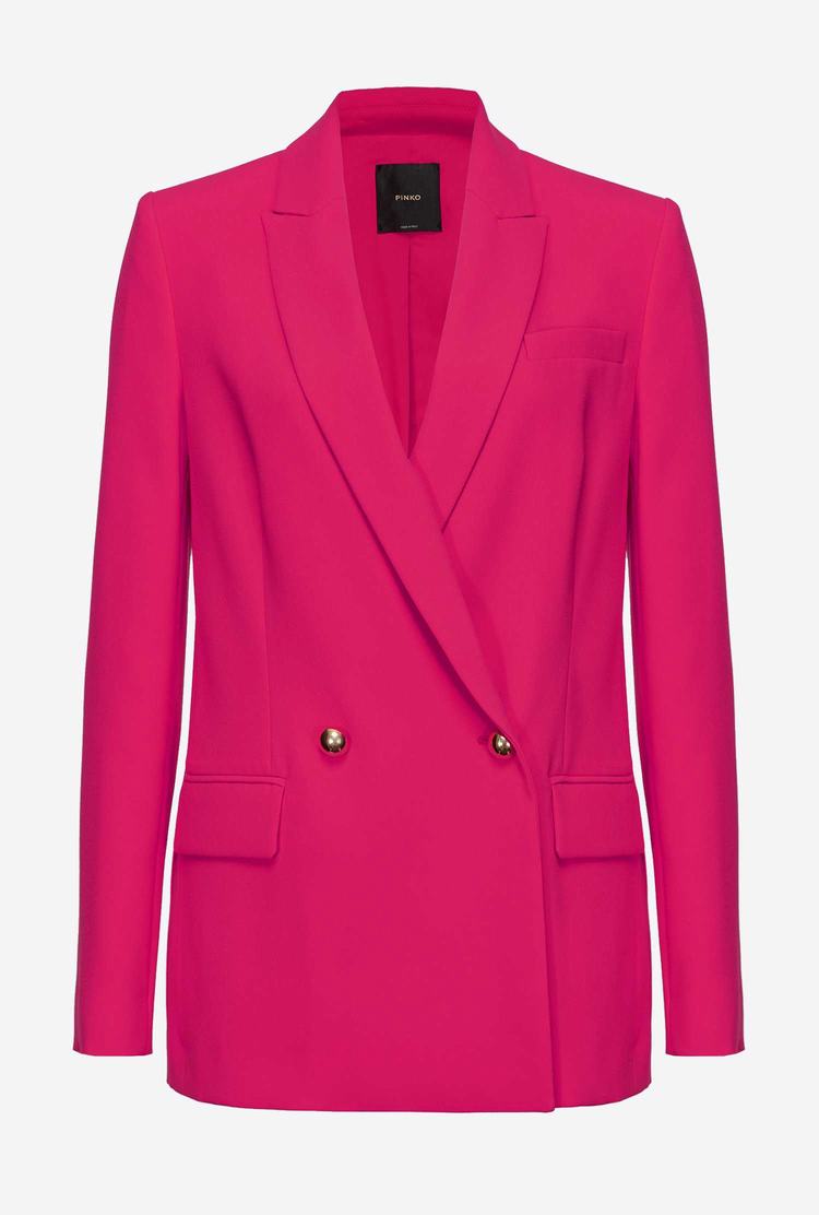 Fuchsia Women's Pinko Milano-knit Blazers | Ireland-21036479