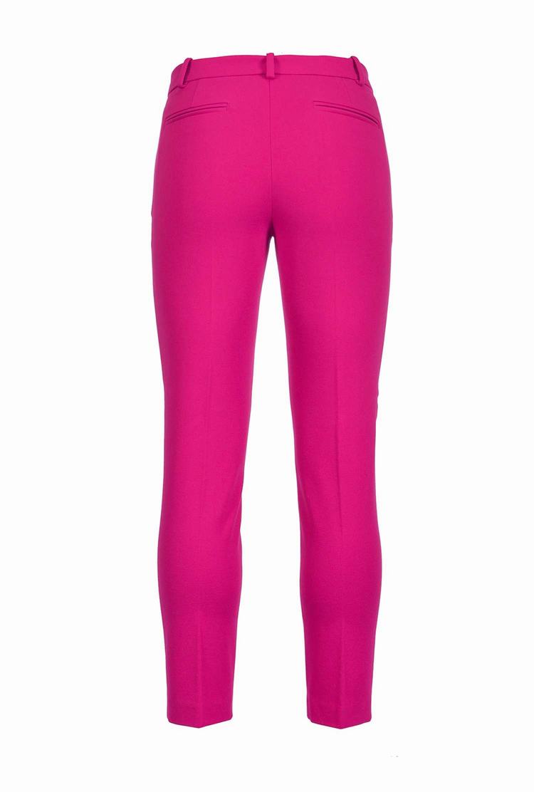 Fuchsia Women's Pinko Milano-knit Cigarette Pants | Ireland-09851349