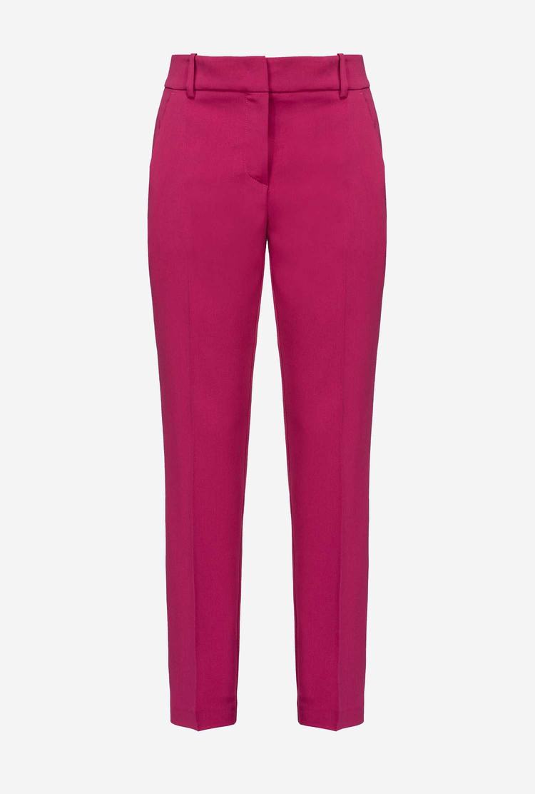 Fuchsia Women's Pinko Milano-knit Pants | Ireland-85263719