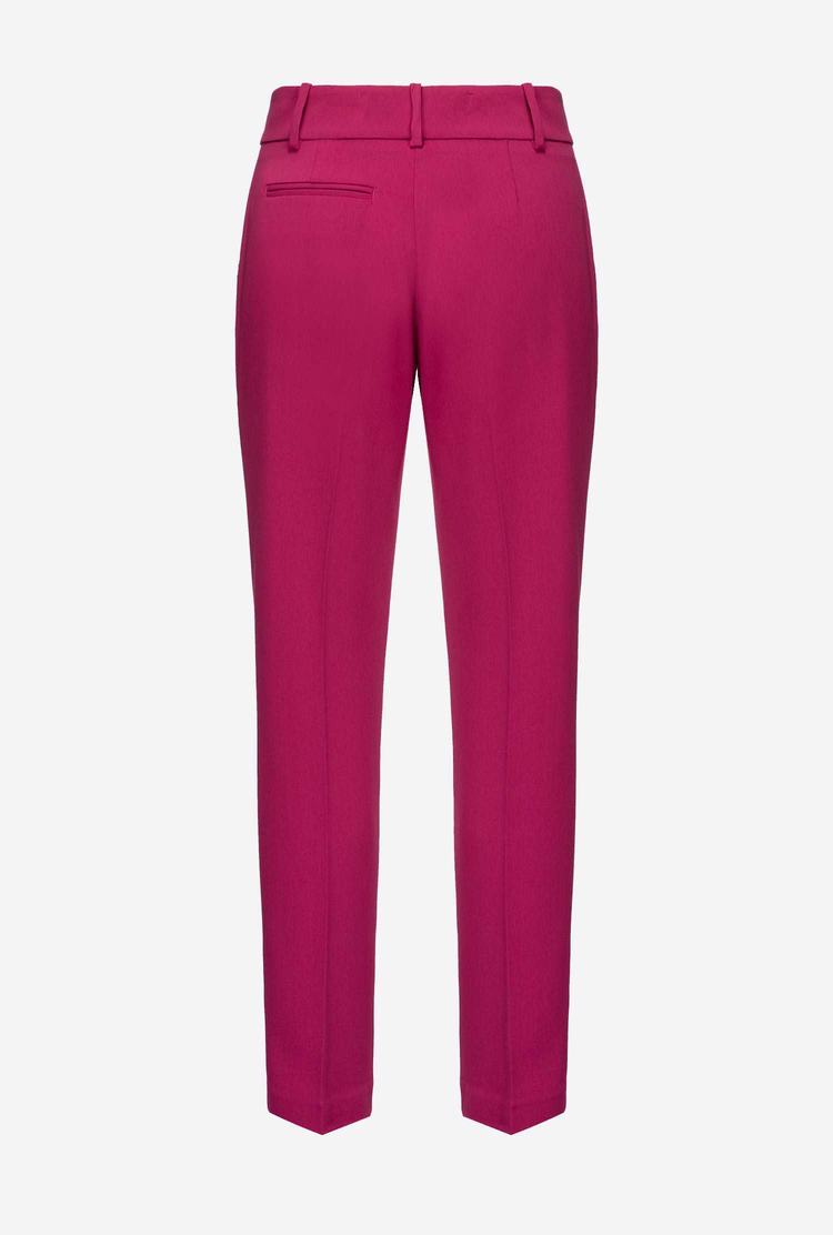 Fuchsia Women's Pinko Milano-knit Pants | Ireland-85263719