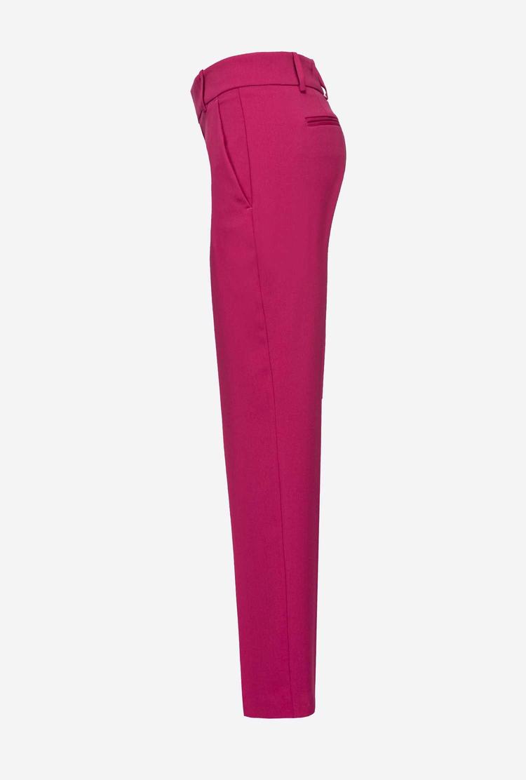 Fuchsia Women's Pinko Milano-knit Pants | Ireland-85263719