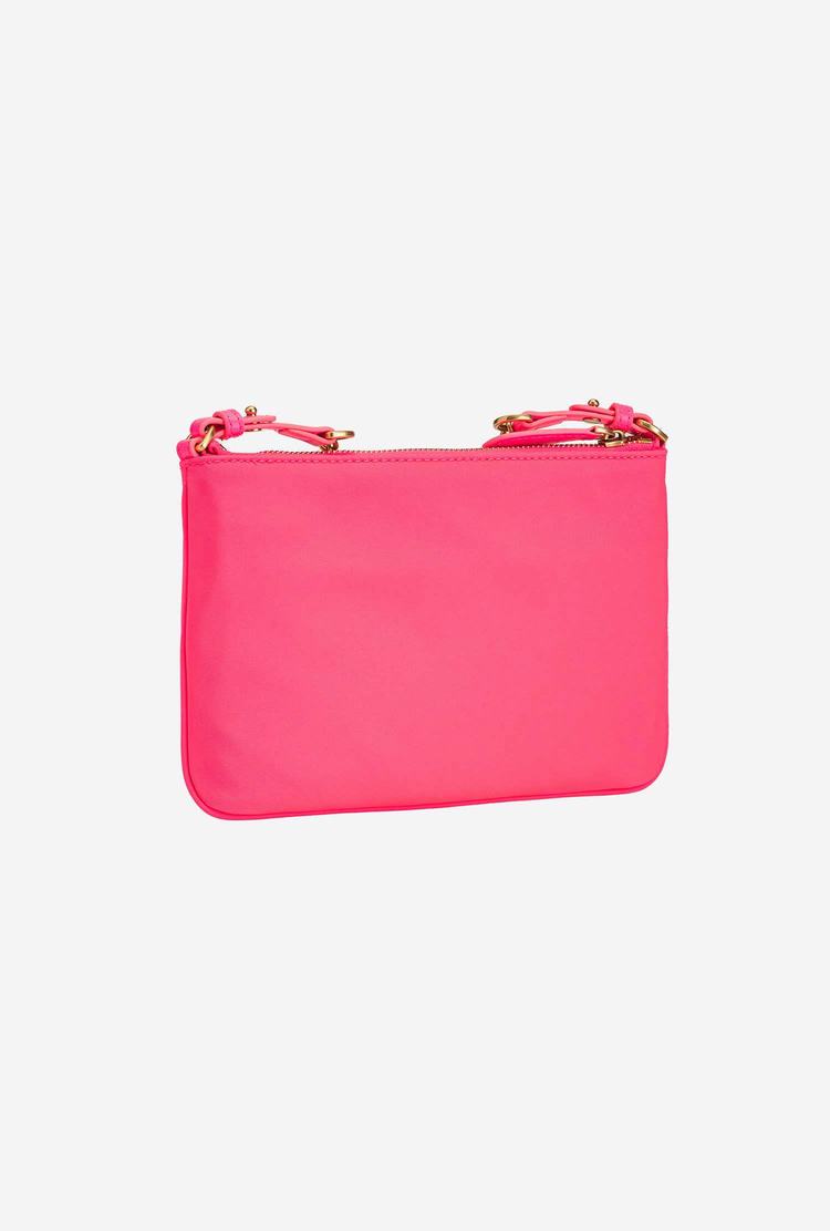 Fuchsia Women's Pinko Recycled Flat Love Bag Crossbody Bags | Ireland-82039479