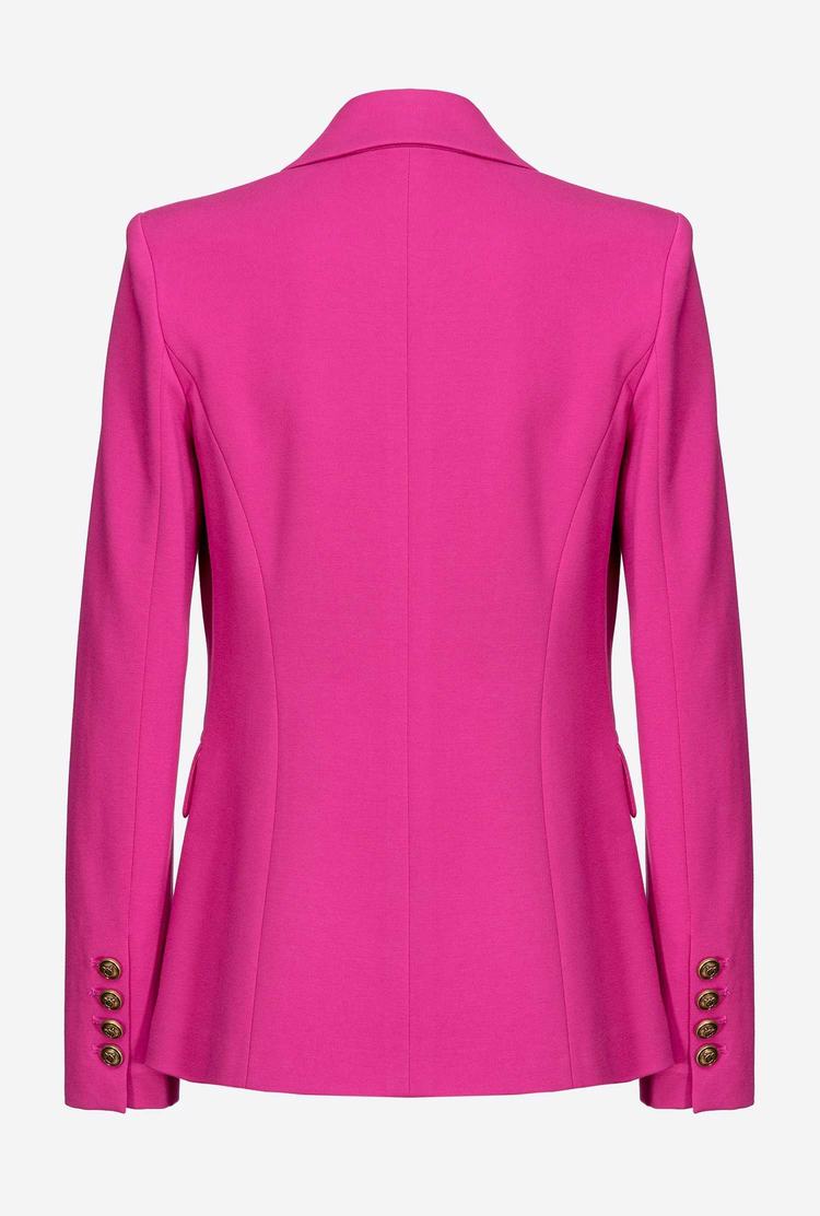 Fuchsia Women's Pinko Single-breasted Blazers | Ireland-24387509