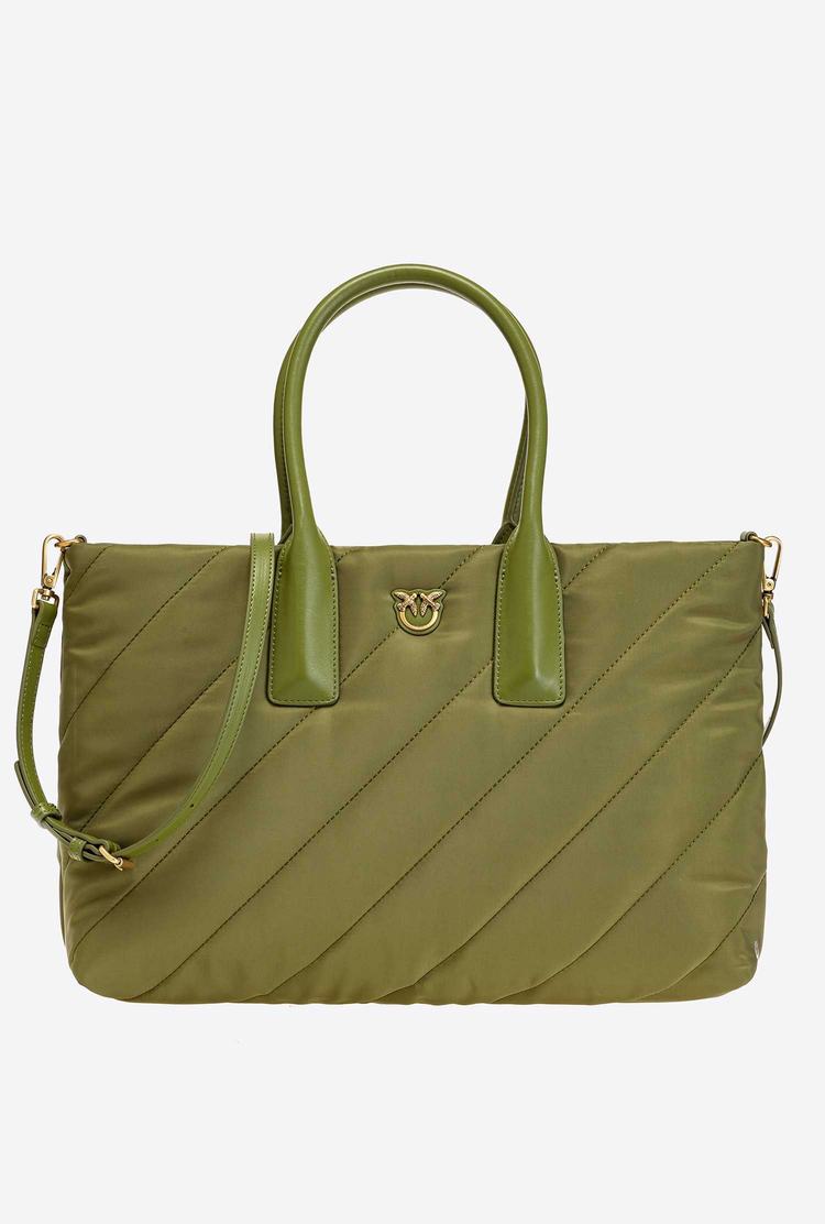 Green Gold Women\'s Pinko Shopper Shoulder Bags | Ireland-98146209