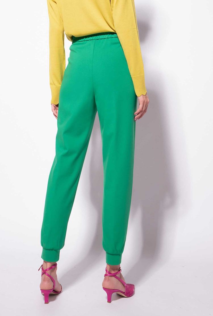 Green Women's Pinko Ankle Cuffs Pants | Ireland-12670859