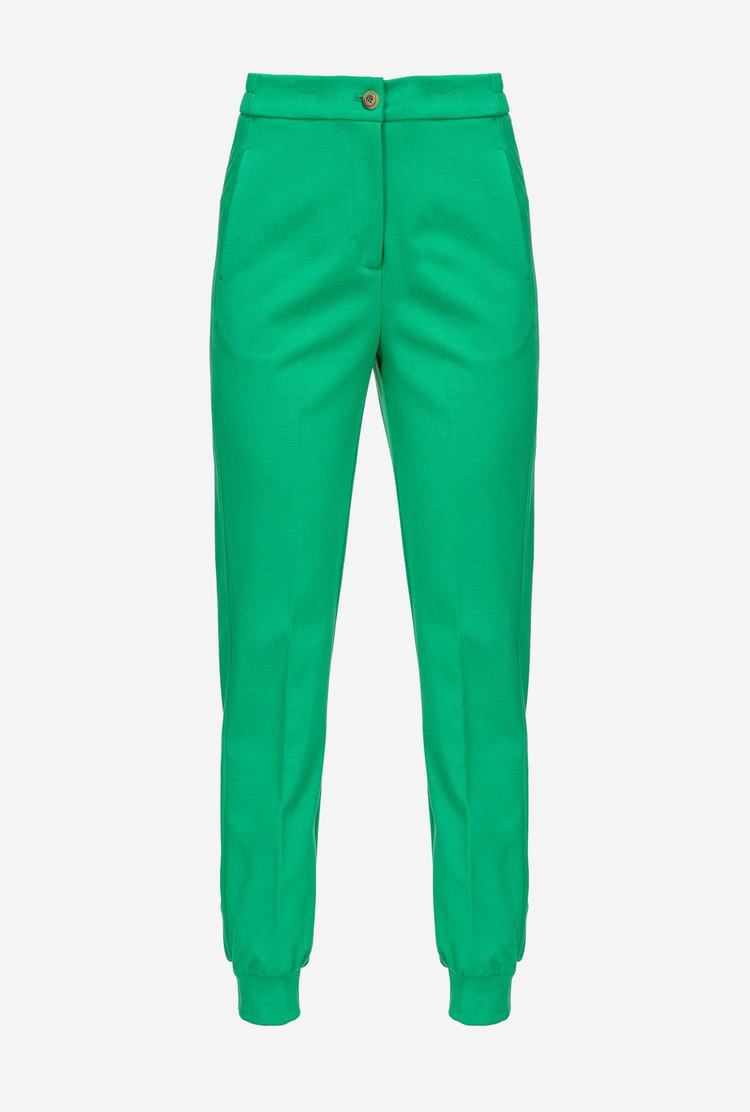 Green Women's Pinko Ankle Cuffs Pants | Ireland-12670859