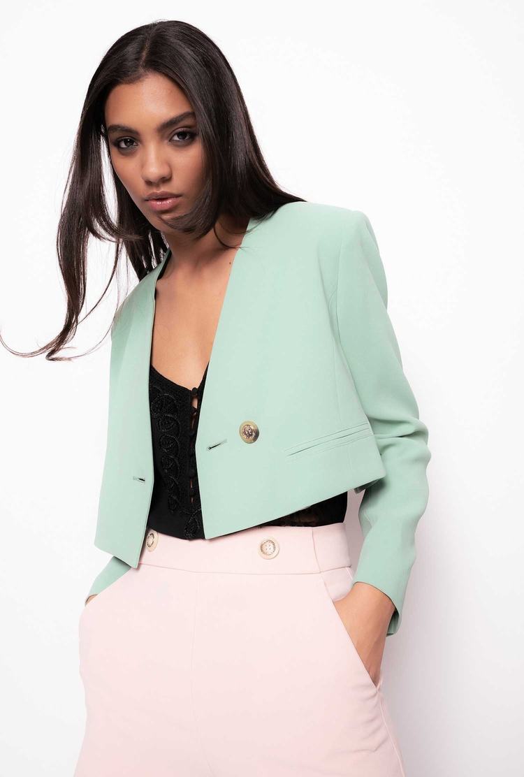 Green Women's Pinko Cropped Blazers | Ireland-86129549