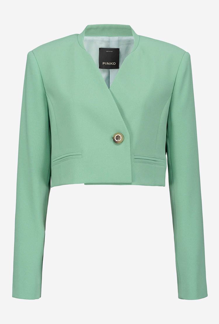 Green Women's Pinko Cropped Blazers | Ireland-86129549