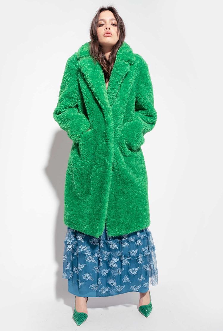 Green Women's Pinko Faux Fur Coats | Ireland-19473809