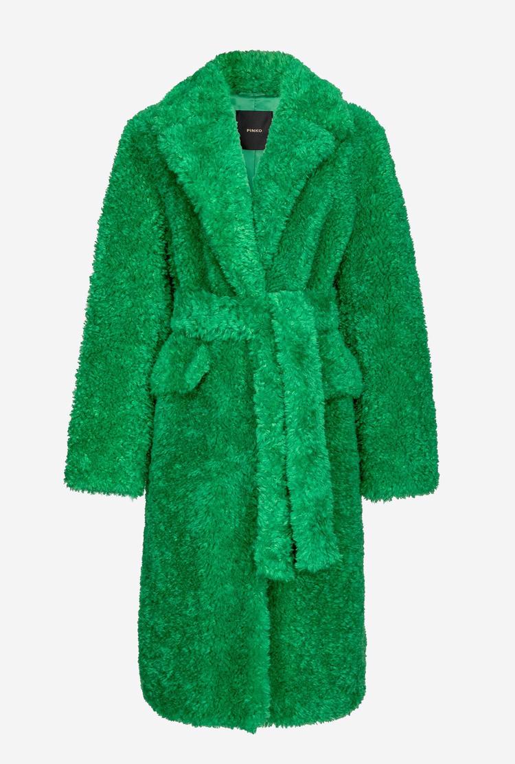 Green Women's Pinko Faux Fur Coats | Ireland-19473809