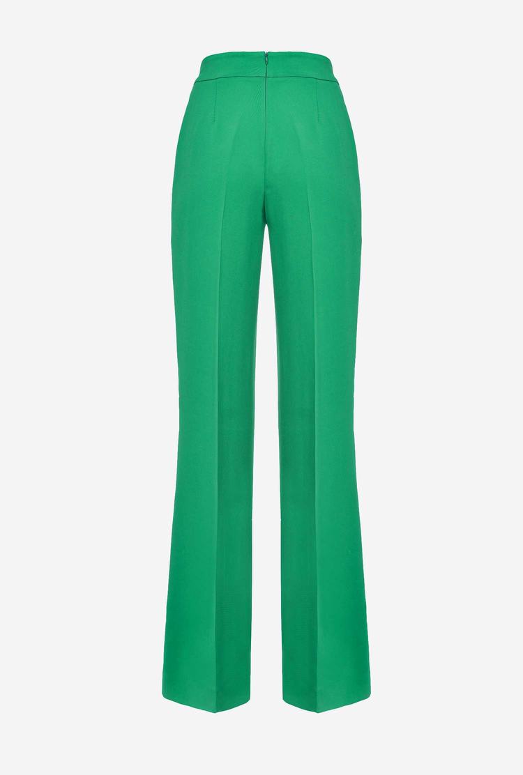 Green Women's Pinko Golden Buttons Pants | Ireland-12075939