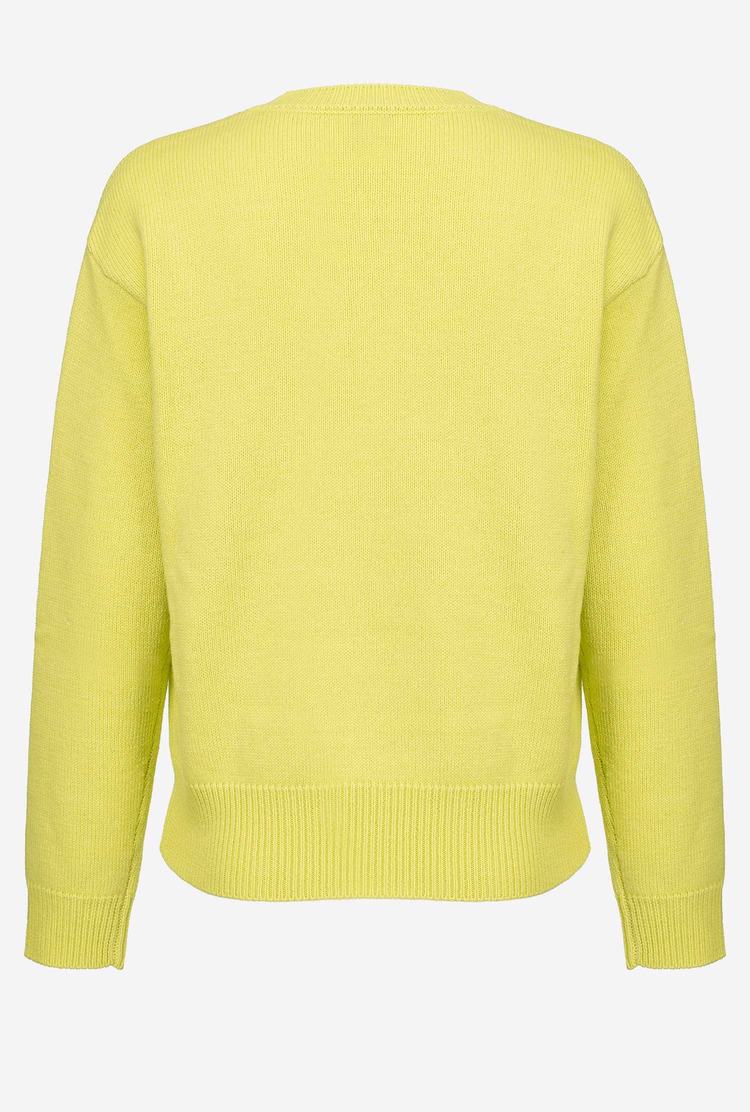 Green Women's Pinko Love Birds Pullover | Ireland-14957289