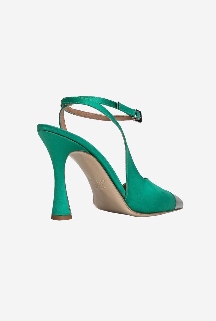 Green Women's Pinko Metal Toe Heels | Ireland-84692319