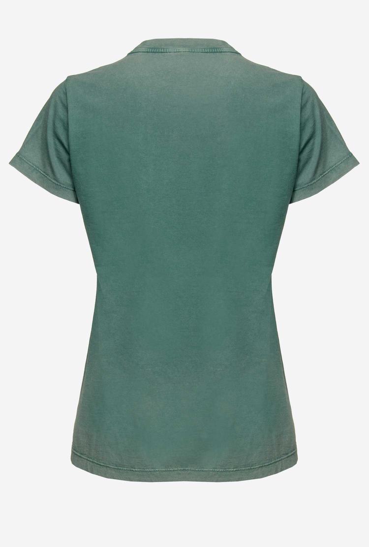 Green Women's Pinko Spotted Heart T Shirts | Ireland-45308279