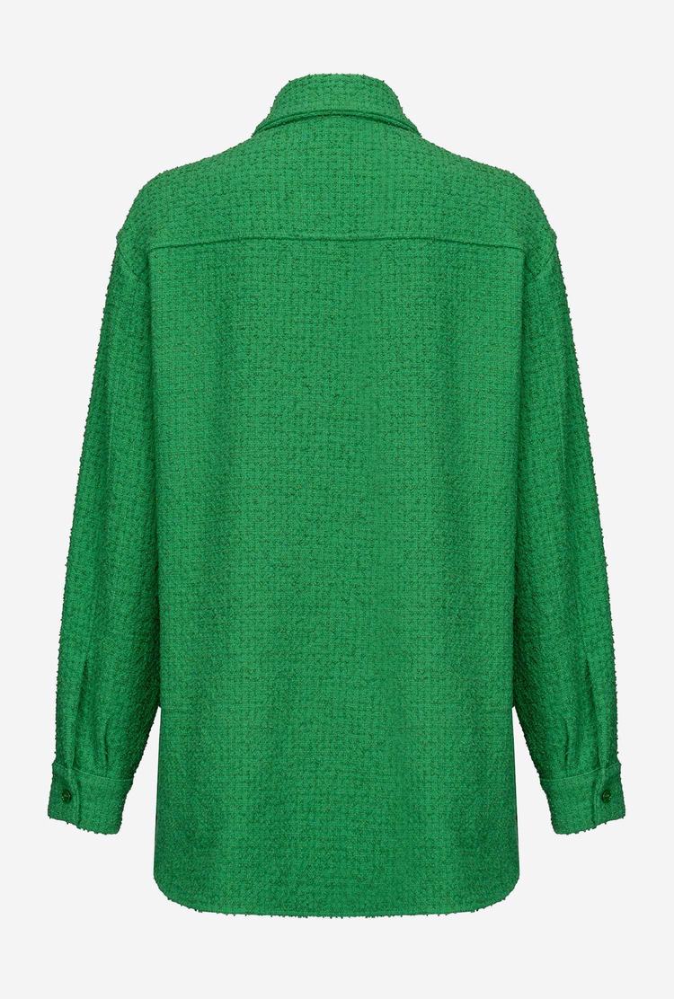 Green Women's Pinko Square-shaped Sequins Jackets | Ireland-70382949