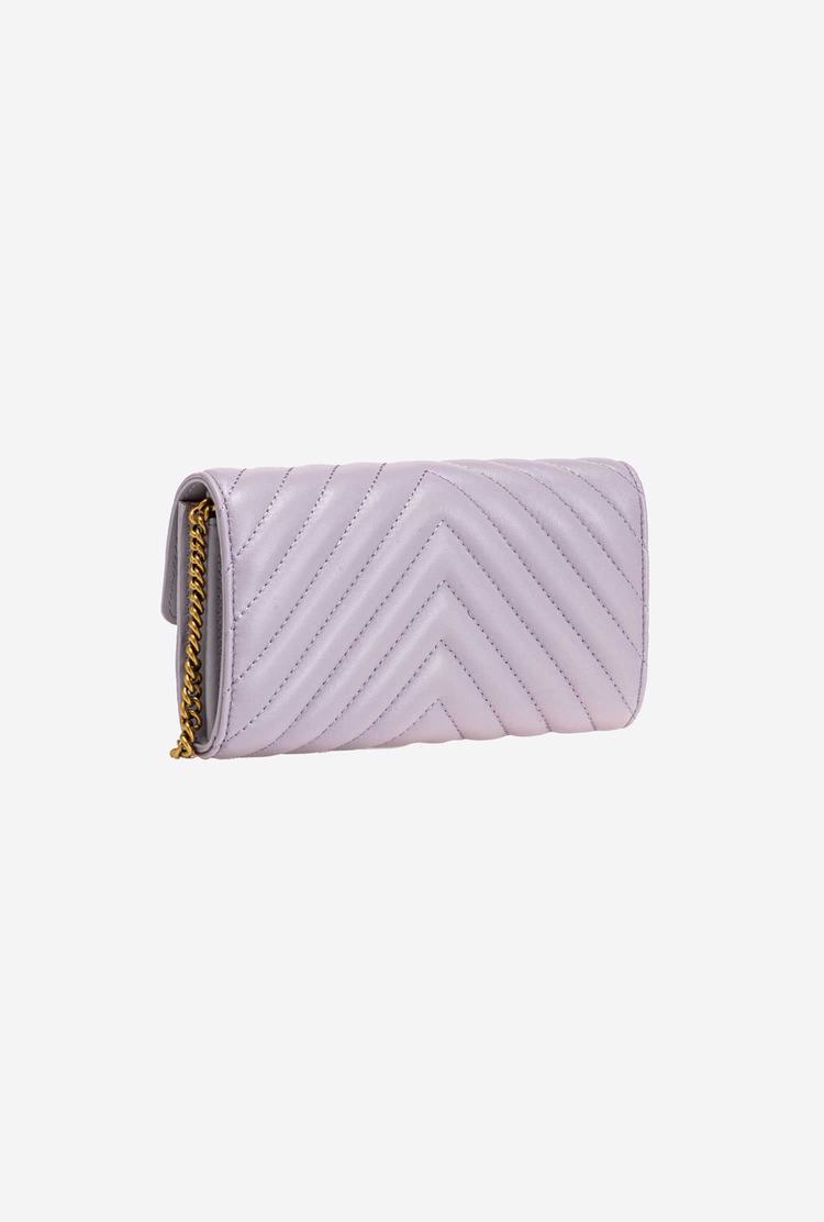 Grey Gold Women's Pinko Love Bag Chevron Purses | Ireland-27619589