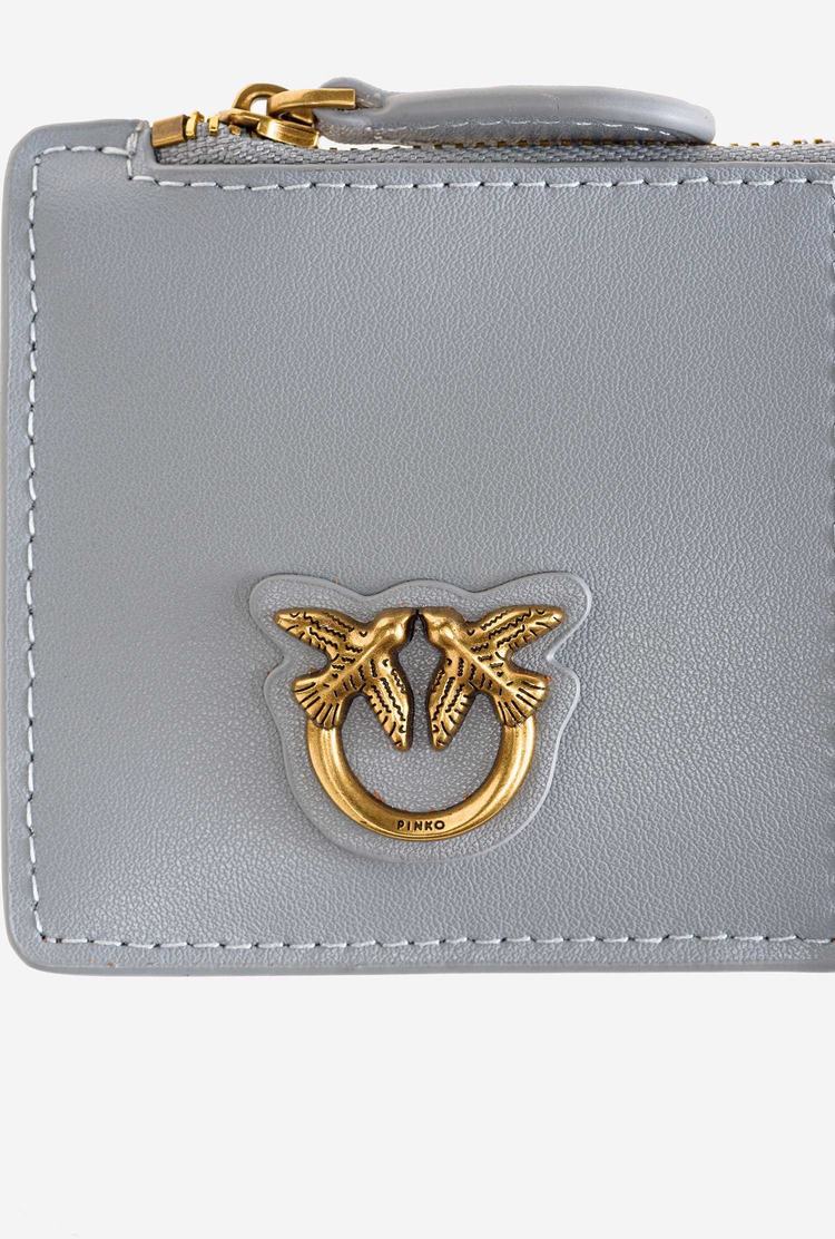 Grey Gold Women's Pinko Zipped Card Holder Purses | Ireland-08231799