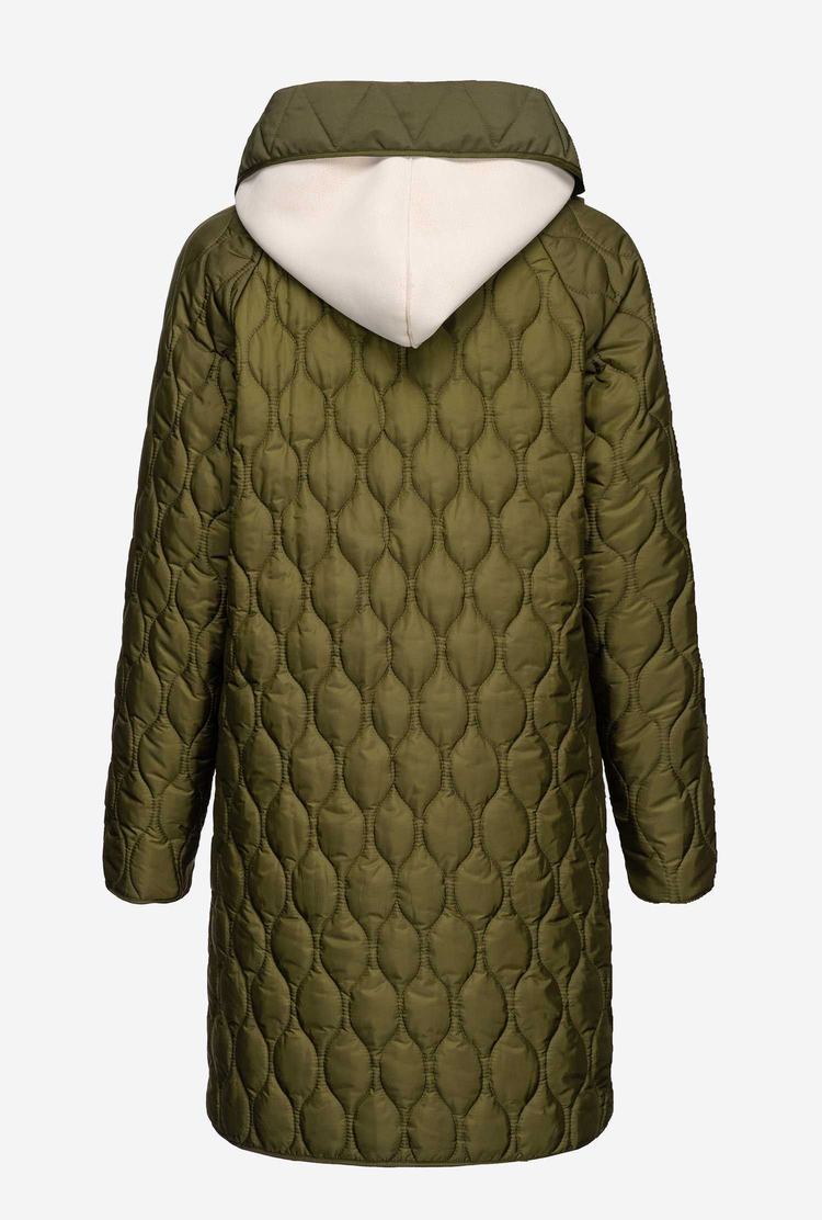 Grey Green Women's Pinko Quilted Coats | Ireland-93207549