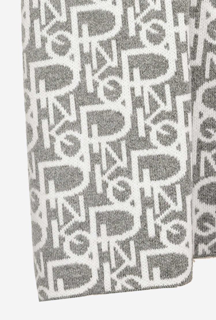 Grey/White Women's Pinko Monogram Scarves | Ireland-42960739