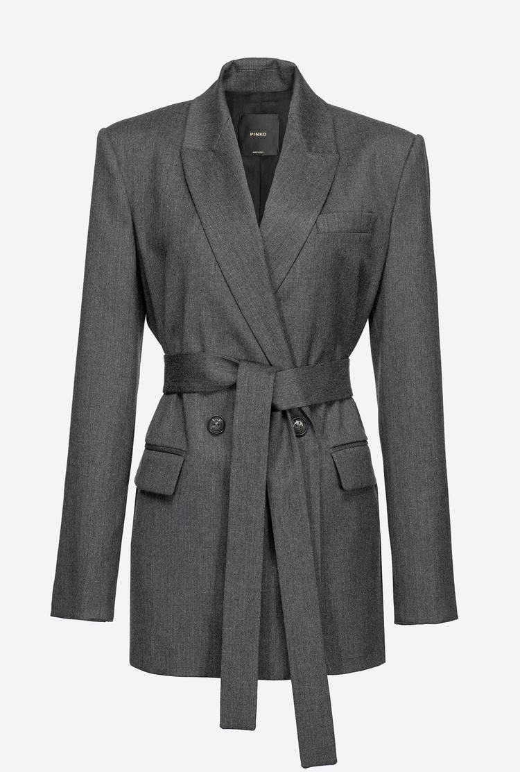 Grey Women's Pinko Flannel Blazers | Ireland-49276819