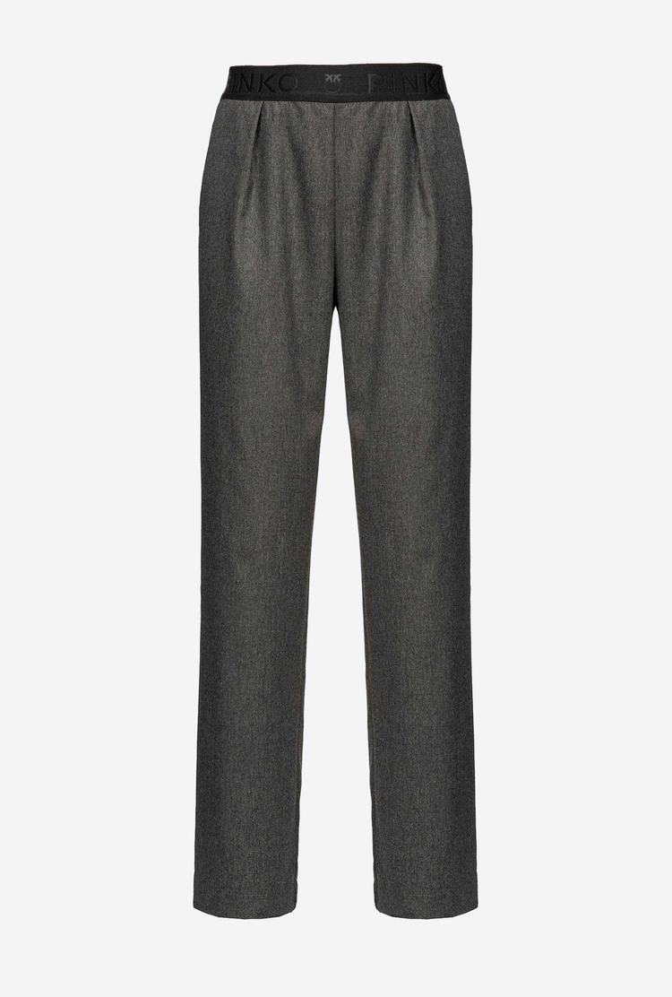 Grey Women's Pinko Flannel Pants | Ireland-68359409