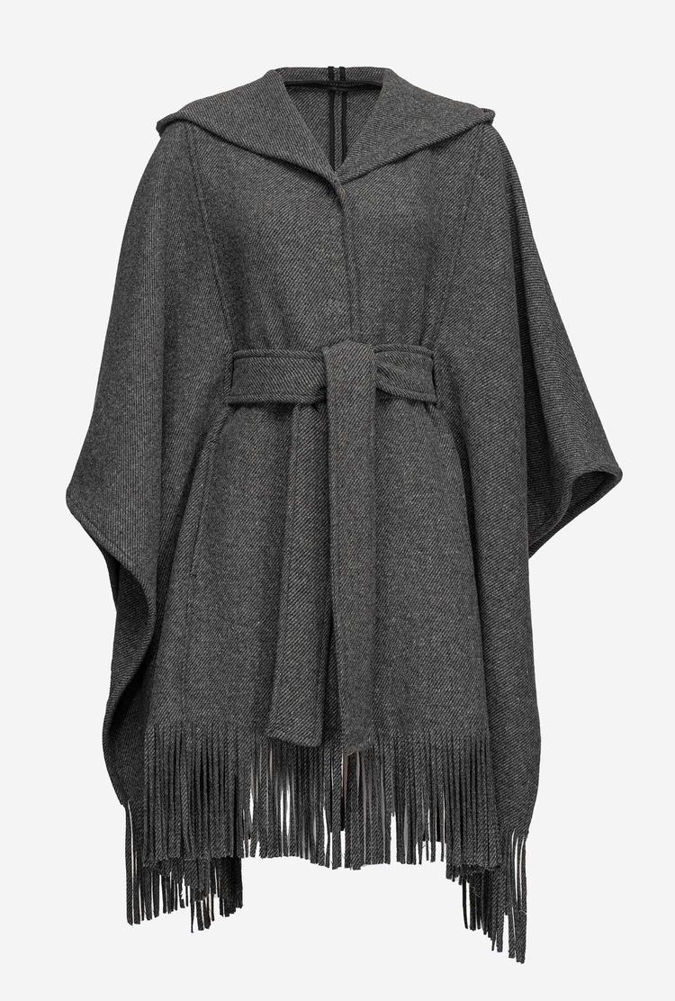 Grey Women's Pinko Fringing Coats | Ireland-98756019