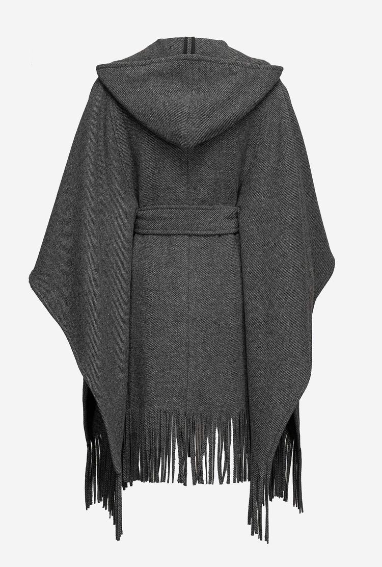 Grey Women's Pinko Fringing Coats | Ireland-98756019