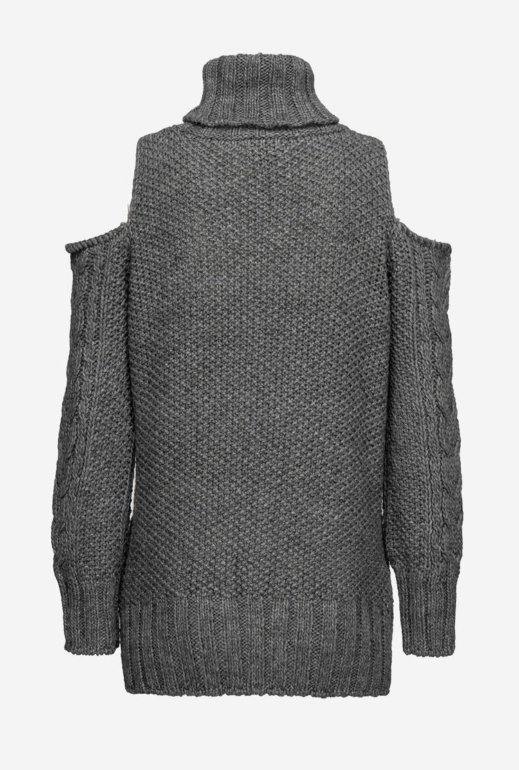 Grey Women's Pinko Off-the-shoulder Pullover | Ireland-15639429