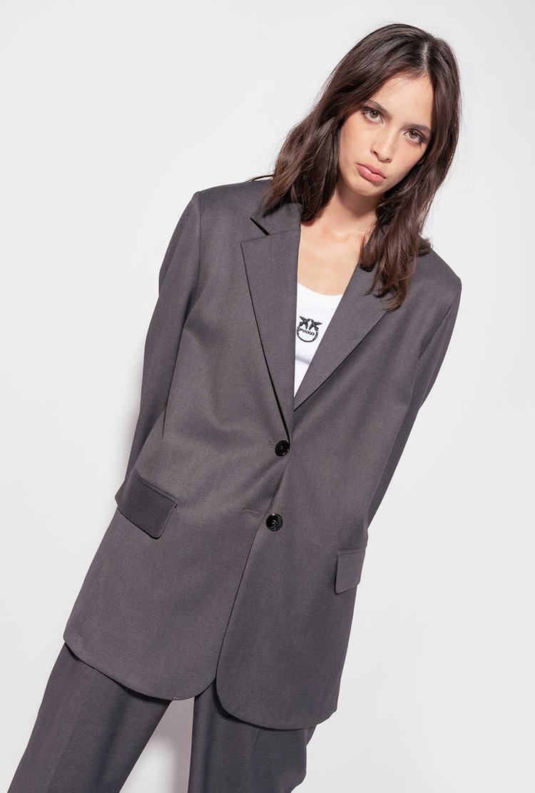 Grey Women's Pinko Oversized Blazers | Ireland-71650299