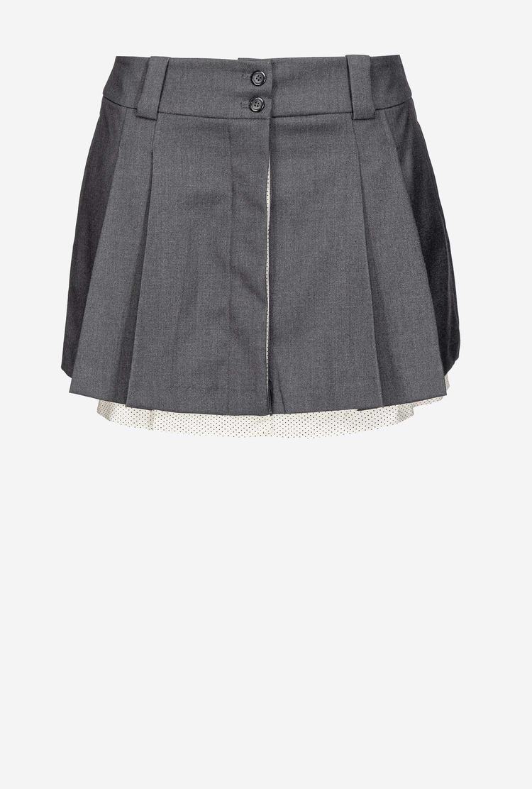 Grey Women's Pinko Pleated Mini Skirts | Ireland-53482679