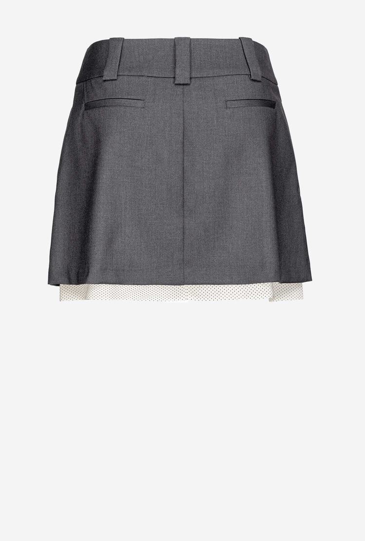 Grey Women's Pinko Pleated Mini Skirts | Ireland-53482679