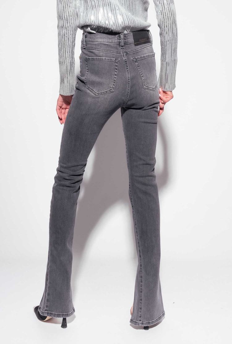 Grey Women's Pinko Slit At The Hem Jeans | Ireland-09254769