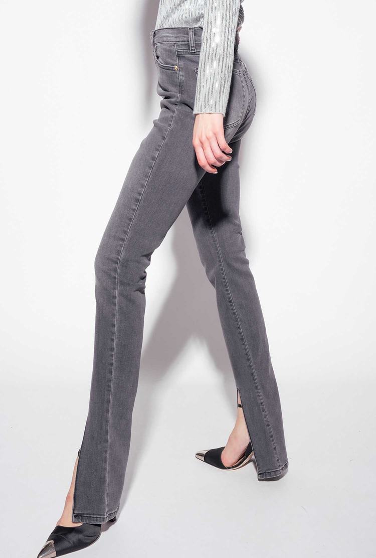 Grey Women's Pinko Slit At The Hem Jeans | Ireland-09254769