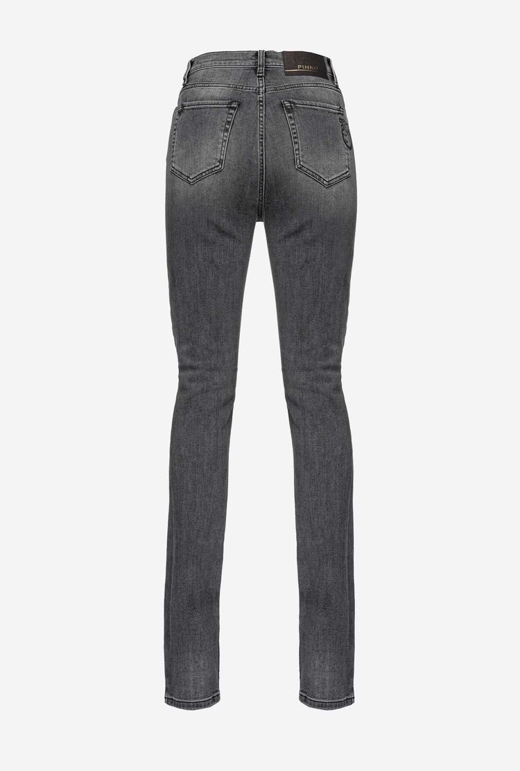 Grey Women's Pinko Slit At The Hem Jeans | Ireland-09254769