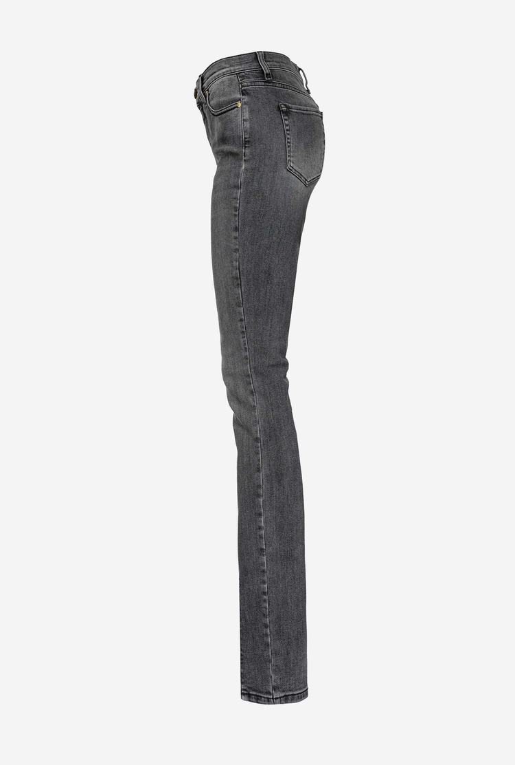 Grey Women's Pinko Slit At The Hem Jeans | Ireland-09254769