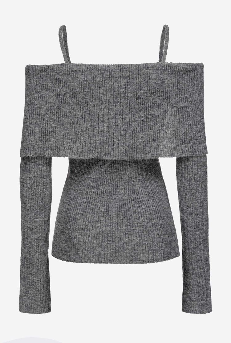 Grey Women's Pinko Thin Shoulder Straps Sweaters | Ireland-62913589