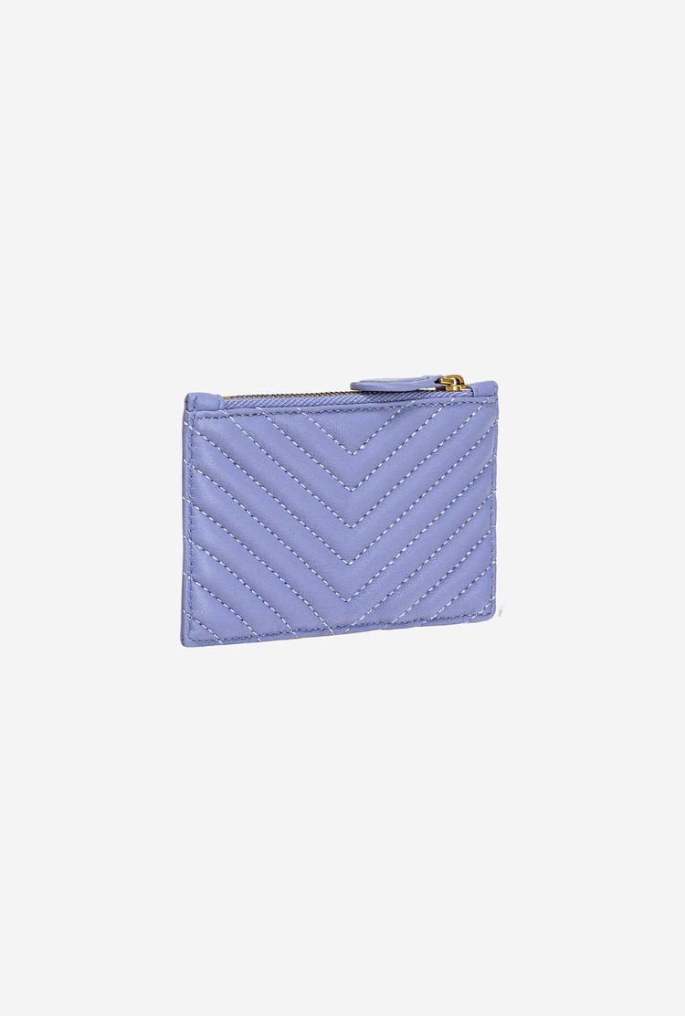 Lavender Gold Women's Pinko Zipped Card Holder Purses | Ireland-07496289