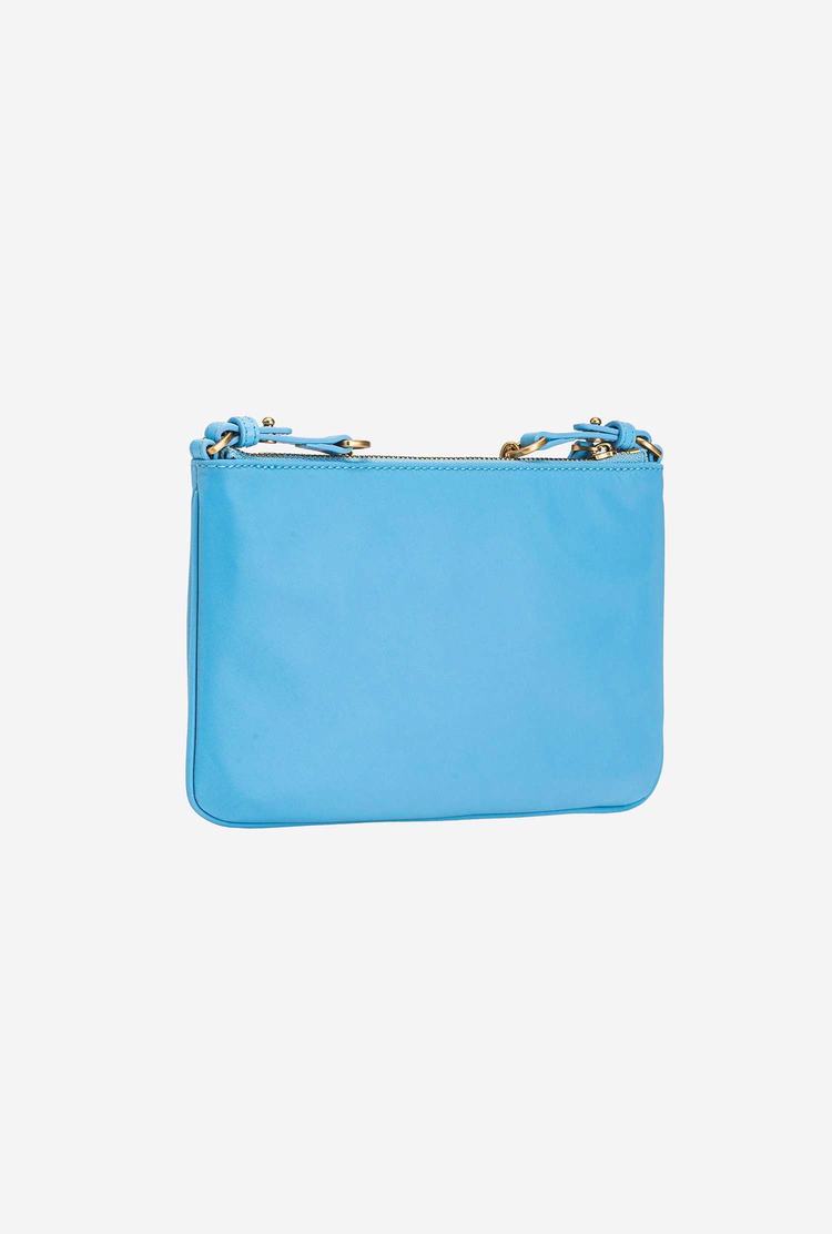 Light Blue Women's Pinko Recycled Flat Love Bag Crossbody Bags | Ireland-46792309