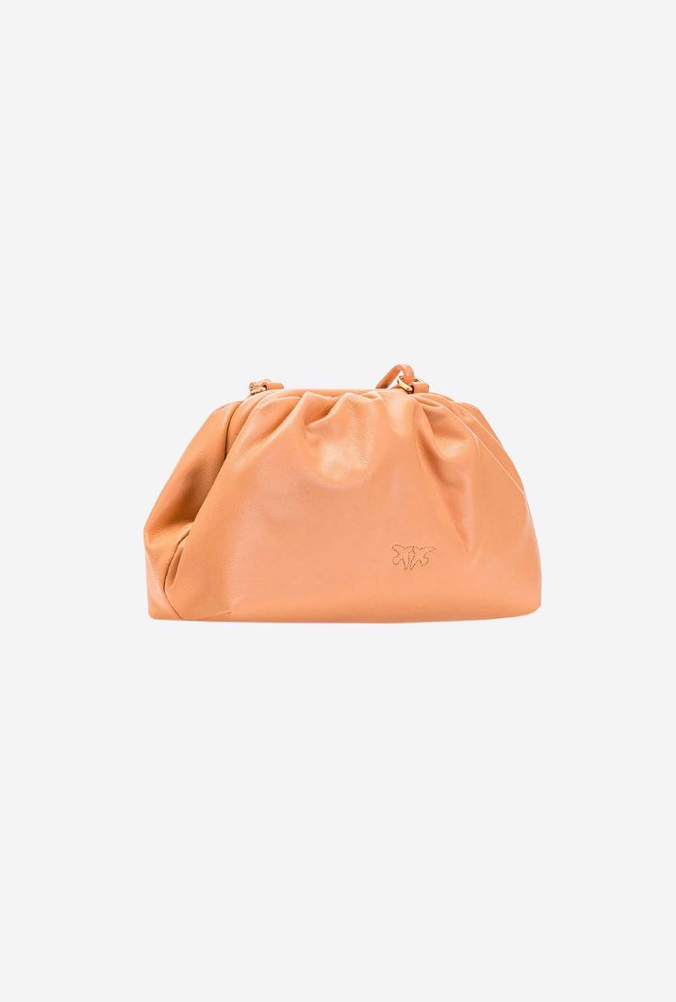 Light Orange Women's Pinko Mini Chain Clutch Block Colour Handbag | Ireland-39126709