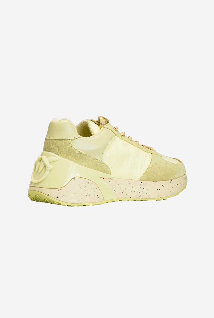 Light Yellow Women's Pinko Recycled Sneakers | Ireland-65378149