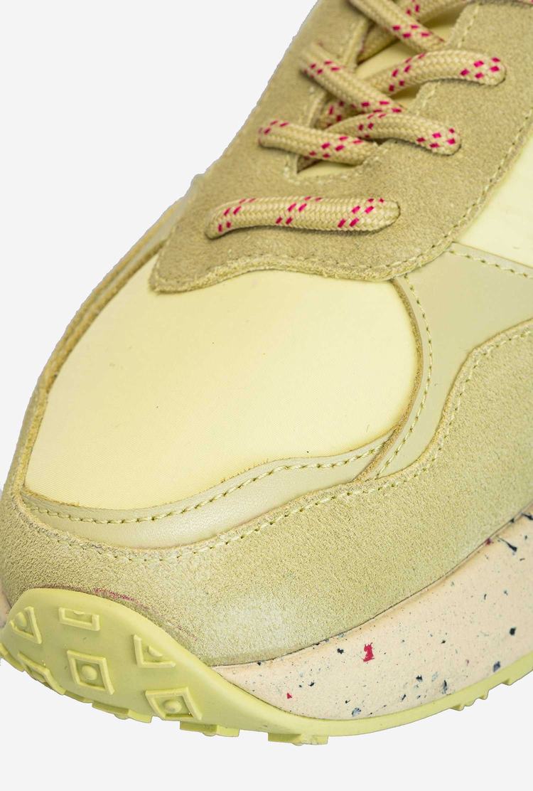 Light Yellow Women's Pinko Recycled Sneakers | Ireland-65378149