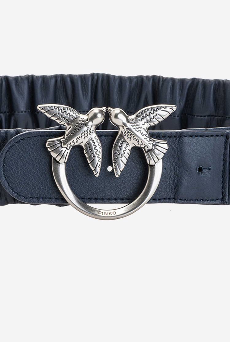 Navy Blue Silver Women's Pinko Gathered Love Birds Belts | Ireland-57934209