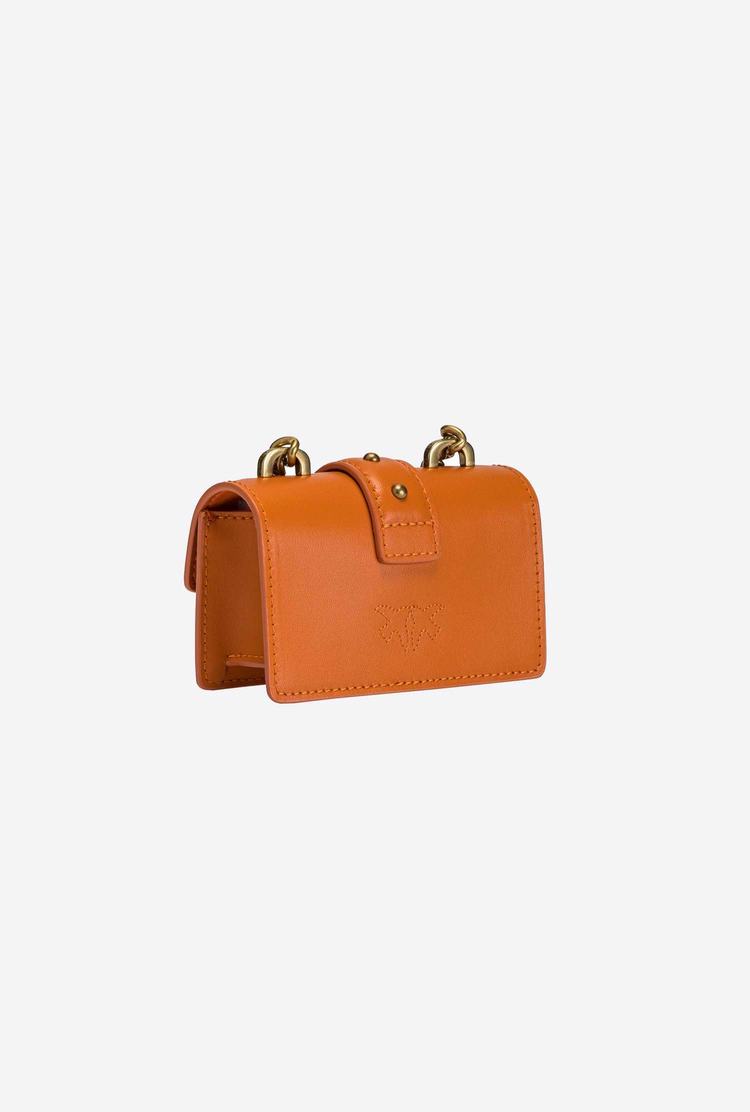 Orange Gold Women's Pinko Micro Love Bag Icon Simply Mini Bag | Ireland-48705969