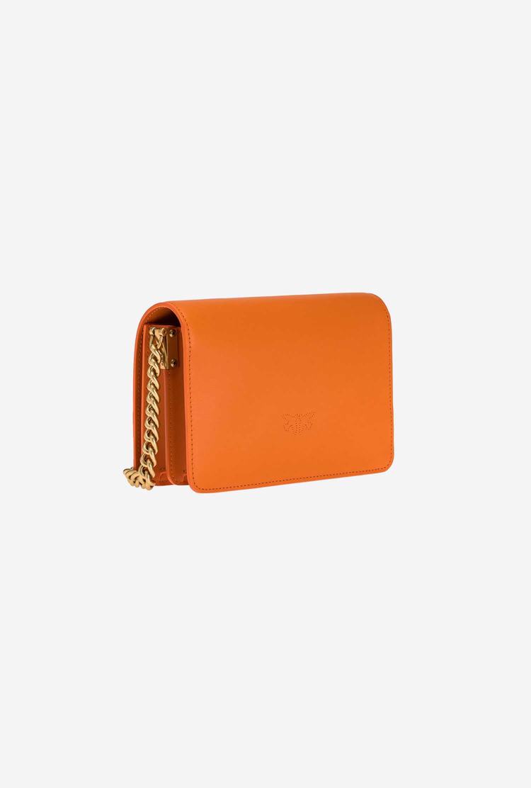 Orange Gold Women's Pinko Mini Love Bag Click Simply Crossbody Bags | Ireland-20846139