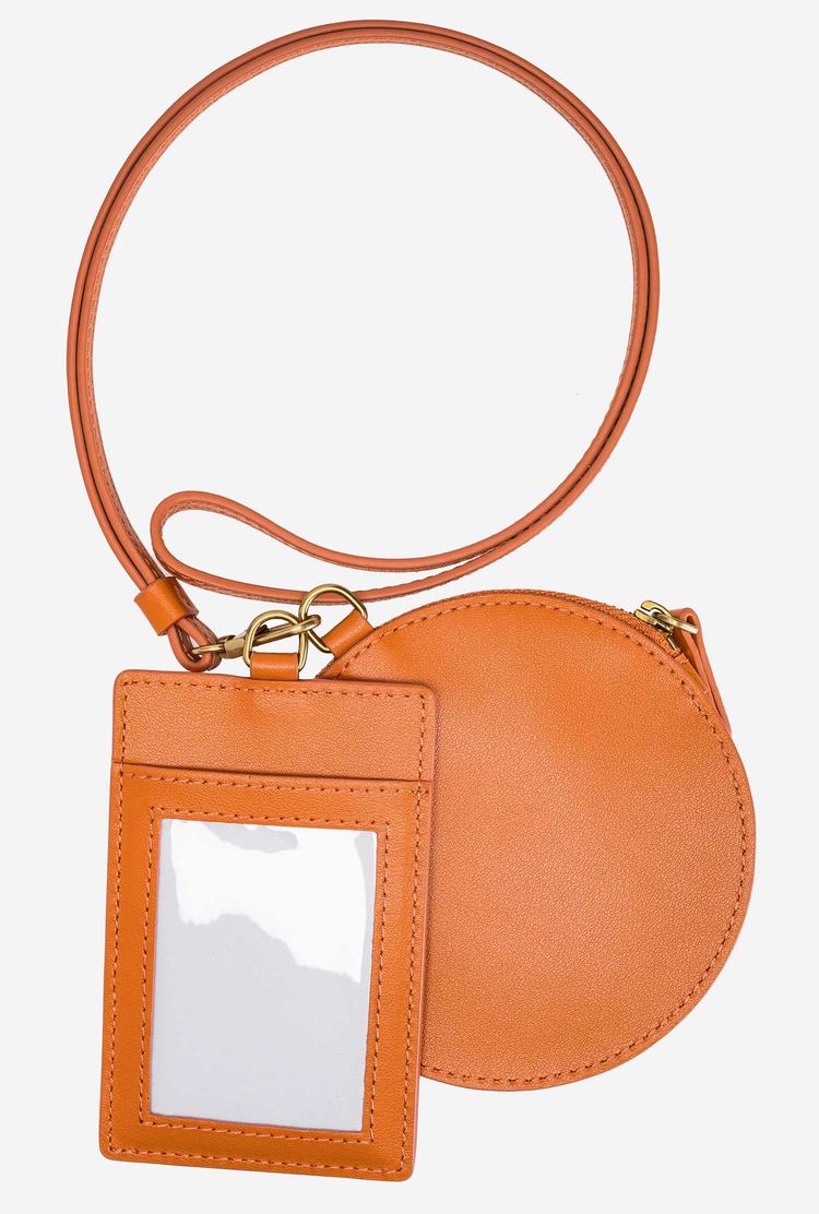 Orange Gold Women's Pinko Necklace Mini Love Bag Simply Purses | Ireland-58206379