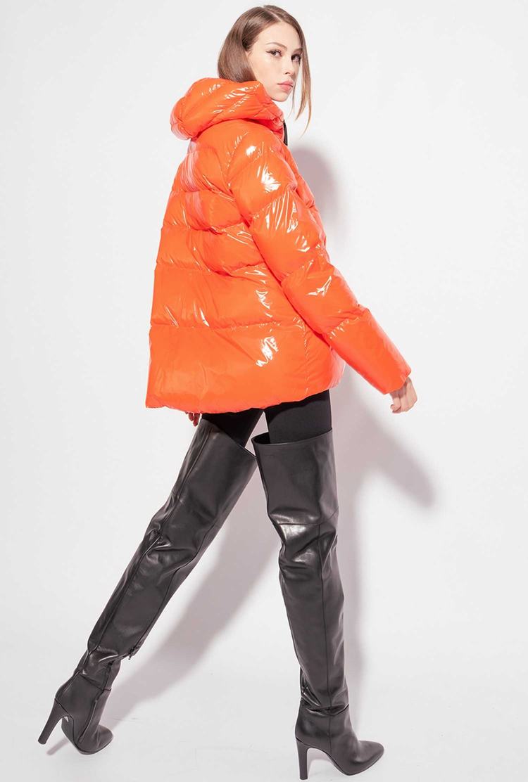 Orange Women's Pinko Crystal Nylon Jackets | Ireland-80275949