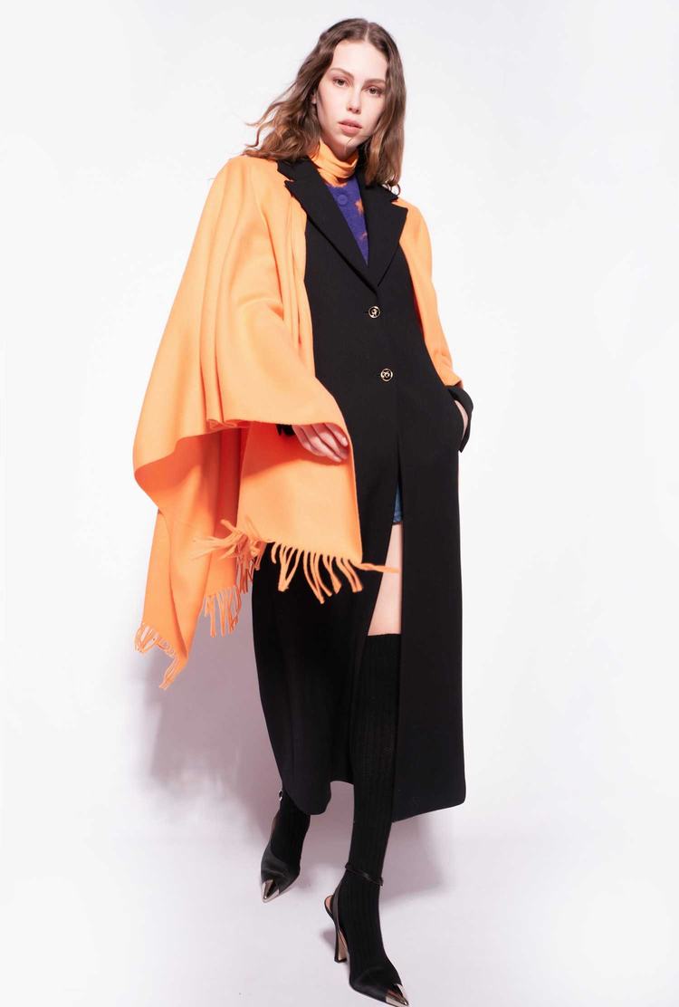 Orange Women's Pinko Wool Poncho Scarves | Ireland-30951829