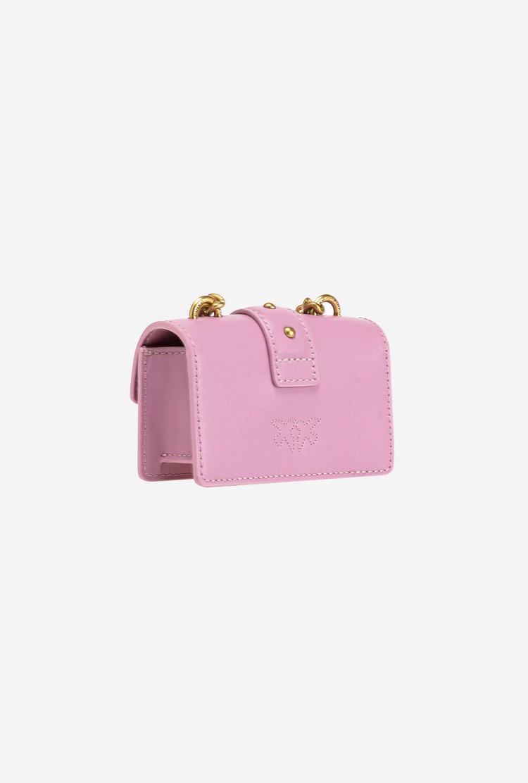 Pink Gold Women's Pinko Micro Love Bag Icon Simply Mini Bag | Ireland-79524619